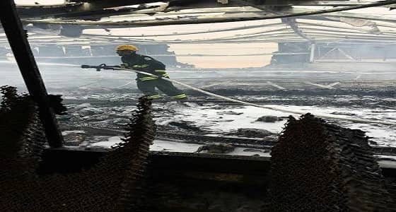 بالصور.. احتراق 6000 دجاجة في حريق حظيرة بالقصيم