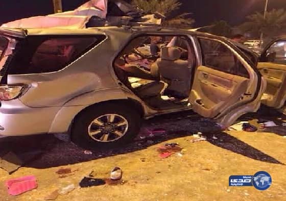 وفاة 5 أشخاص في حادث مروري في الاحساء