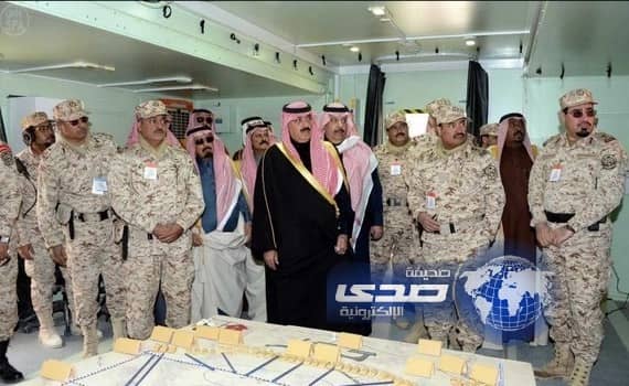 الأمير متعب بن عبدالله يتفقد مقر التمرين الميداني( ولاء وفداء 4)
