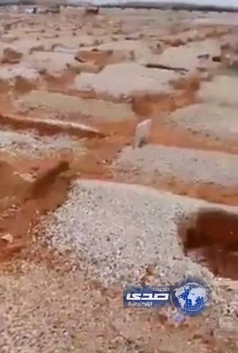 للمرة الثانية خلال شهرين.. تضرر القبور بنسيم الرياض جراء الأمطار (فيديو)