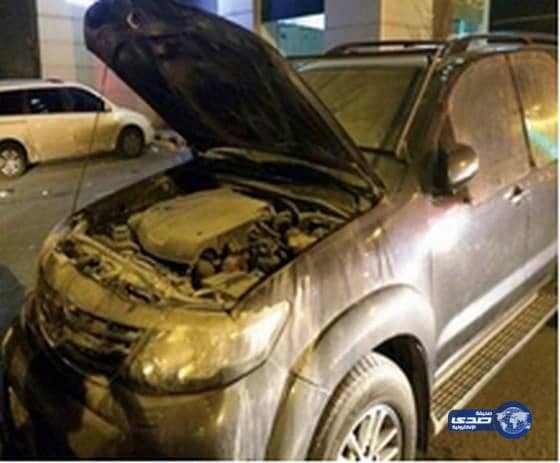مجهول يحاول إشعال النيران في سيارة "ساهر" وسائقها بداخلها