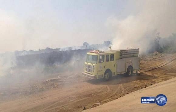 مدني صبيا يخمد حريقًا بمستودع لتخزين مواد نظافة