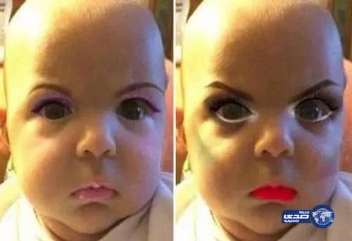 بالصور: أم تحول رضيعها إلى أبشع طفل بالعالم