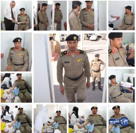 العميد العضيبي يفتتح حملة مستشفى الملك سعود الميدانية للتبرع بالدم بشرطة عنيزة