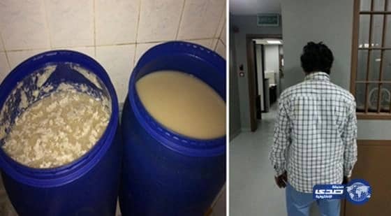 ضبط شخص يقوم بترويج العرق المسكر بجده (صور)