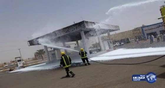 قائد مركبة يتسبَّب بحريق في محطة محروقات بـ”شنان حائل”