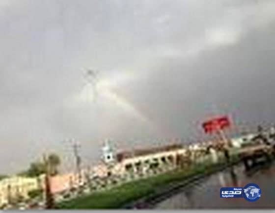 هطول الامطار على "محافظة ٲضم" زادها جمالاً