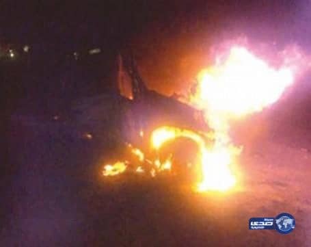 تفحم سائق على طريق الهدا - مكة