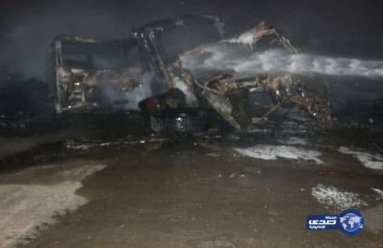 بالصور .. حريق بمجمع الورش بـ كيلو ثمانية في جدة