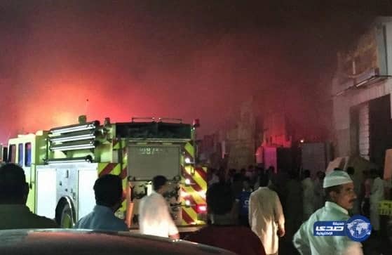 السيطرة على حريق ورش النجارة بشرق الرياض
