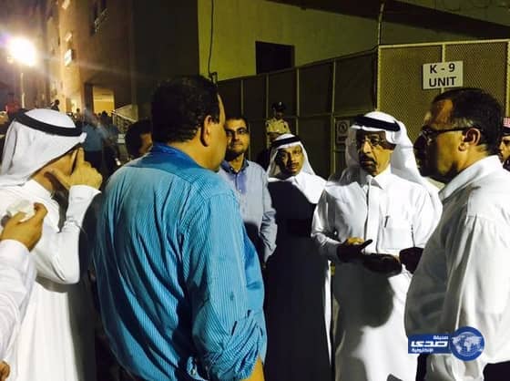 وزير الصحة يزور أسر ضحايا حريق "أرامكو"