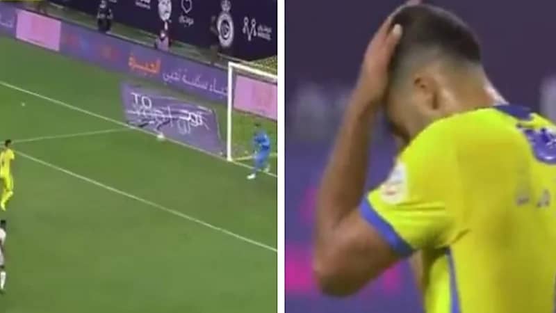 شاهد.. ركلة جزاء "حمدالله" الضائعة في مباراة النصر والاتحاد