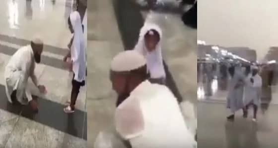 بالفيديو.. زائر يحتفل مع طفلته بتساقط الأمطار في الحرم النبوي بطريقة عفوية