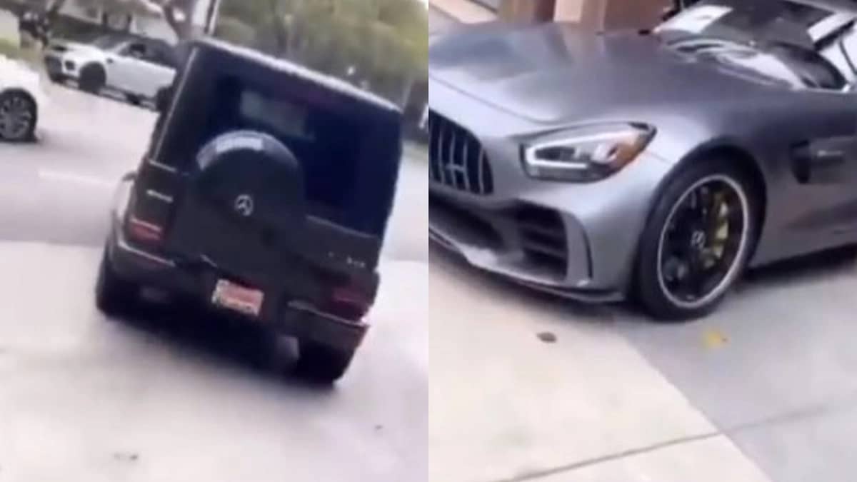 شاهد.. لحظة نهب سيارات فاخرة في تظاهرات أمريكا