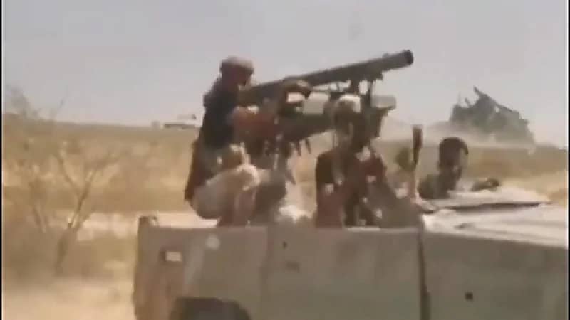 بالفيديو. تدمير طائرة مسيرة أطلقتها ميليشيات الحوثي في حجة