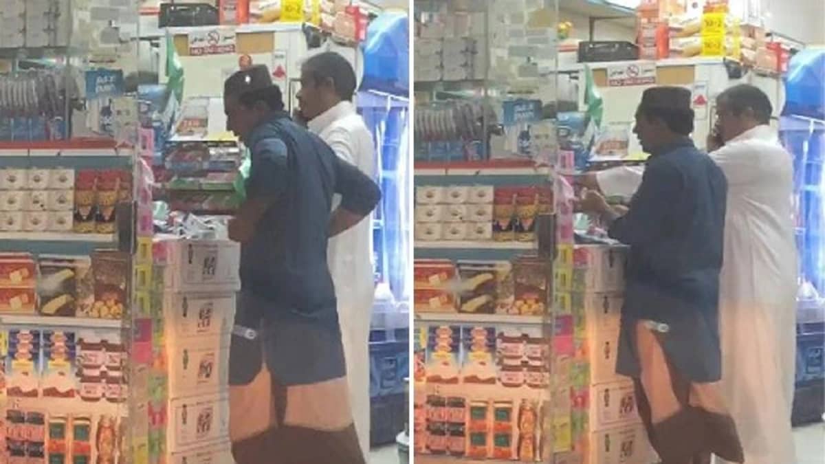 بالفيديو..وافد يقوم بتجربة الكمامات بعد وضع يده في فمه