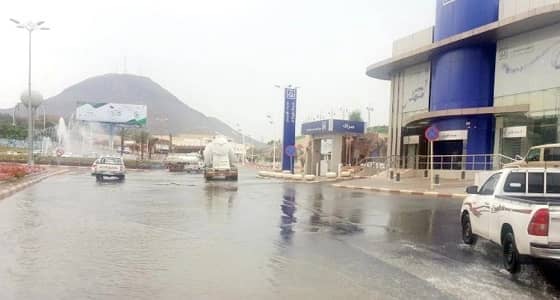 بالصور.. الأمطار الغزيرة تقطع الكهرباء وتسقط مجسم " فانوس " بارق