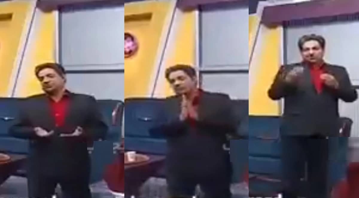 بالفيديو..مذيع إيراني يركع متوسلا الناس بعدم الخروج من منازلهم