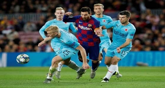سلافيا براغ يفرض التعادل على برشلونة في الكامب نو