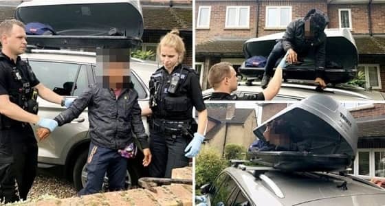 بالصور .. صبي عربي يسافر إلى بريطانيا مختبئاً في صندوق سيارة