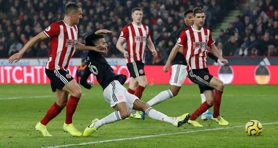 مانشستر يونايتد ينجو من هزيمة قاسية أمام شيفيلد بتعادل درامتيكي