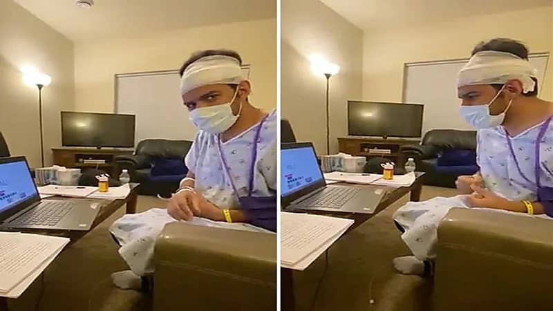 شاهد.. قصة مواطن حصل على الدكتوراة من سرير المرض رغم إصابته بالسرطان