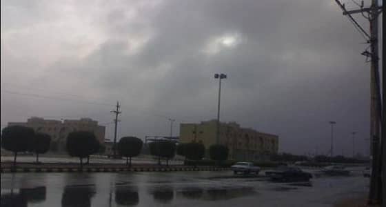 هطول الأمطار على حفر الباطن