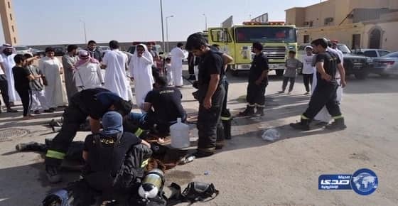انقاذ شخصين اختنقا داخل خزان ارضي بالرياض
