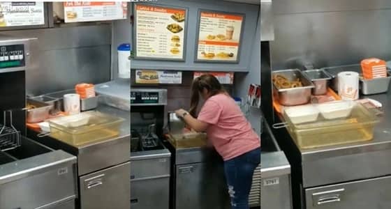 فأر يقفز في زيت مغلي هربًا من بطش عاملة بمطعم