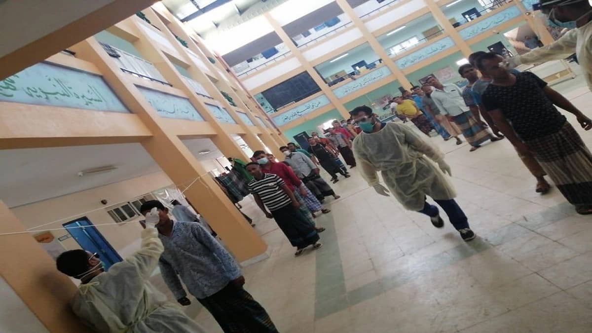 شاهد.. بدء حجر العمال بـ المدينة المنورة في المدارس