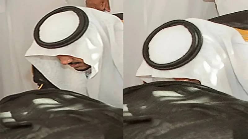 لحظة توديع أمير الرياض بالنيابة أخيه الأمير سعود بن عبدالرحمن