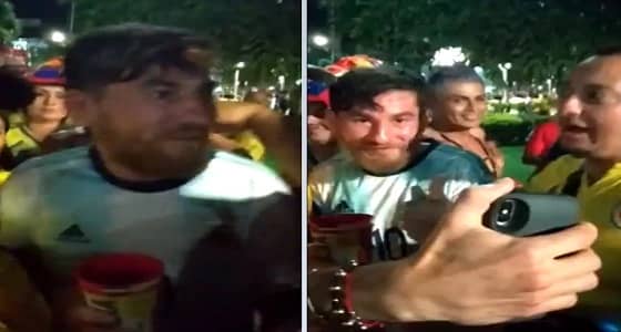بالفيديو.. شبيه ميسي يخطف الأنظار عقب لقاء الأرجنتين وكولومبيا