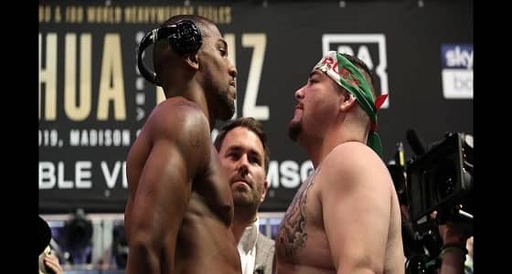 لحظة وصول أنطوني جوشوا وآندي رويز للمملكة قبل المواجهة الثأرية