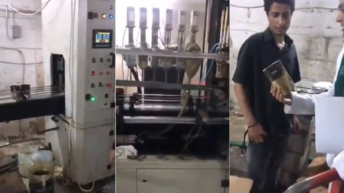 بالفيديو.. ضبط عمالة تغش زيوت السيارات