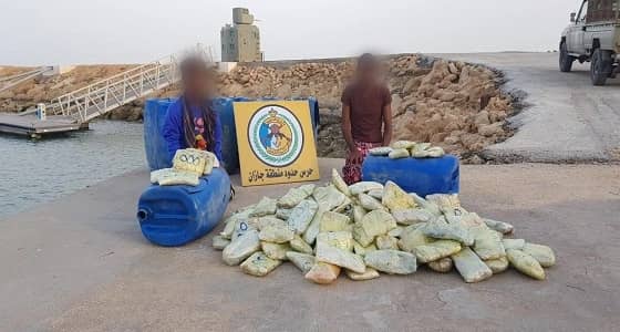بالصور.. حرس الحدود بجازان يحبط محاولة تهريب أكثر من نصف طن من الحشيش