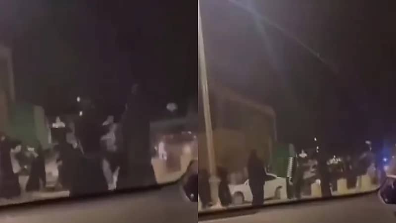 فيديو..مضاربة بين عشرات النساء في تبوك