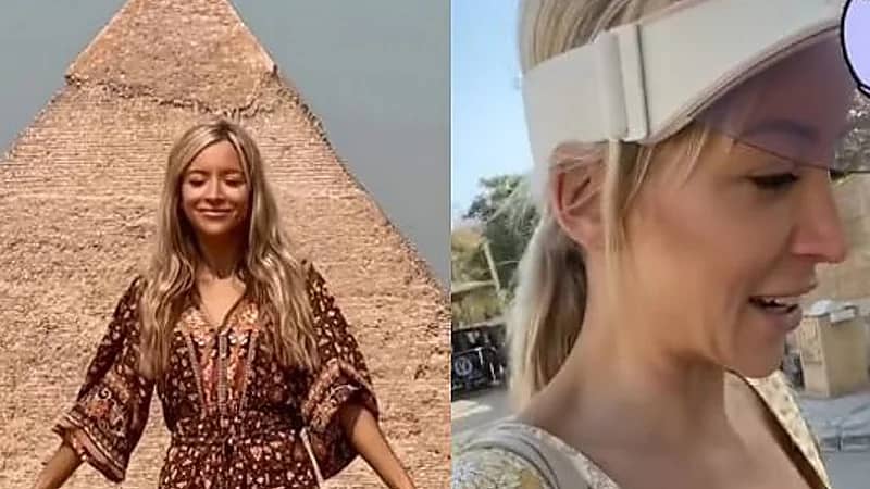 سائحة تتجرد من ملابسها أمام أبو الهول وتثير الجدل في مصر