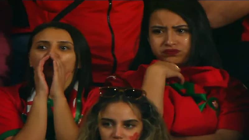 شاهد .. مغربية تبكي بعد الخسارة من كرواتيا