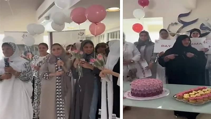 شاهد.. طالبات جامعة عفت يفاجئن عميدة الجامعة باحتفالية في يوم الأم