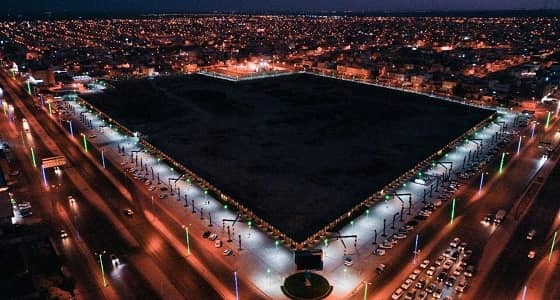 بالصور.. محافظ الخرج يدشن مضمار المشاة بطريق الملك سلمان