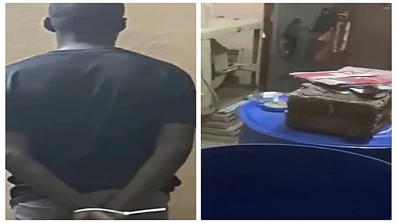 شاهد.. لحظة ضبط مصنع للخمور في الرياض