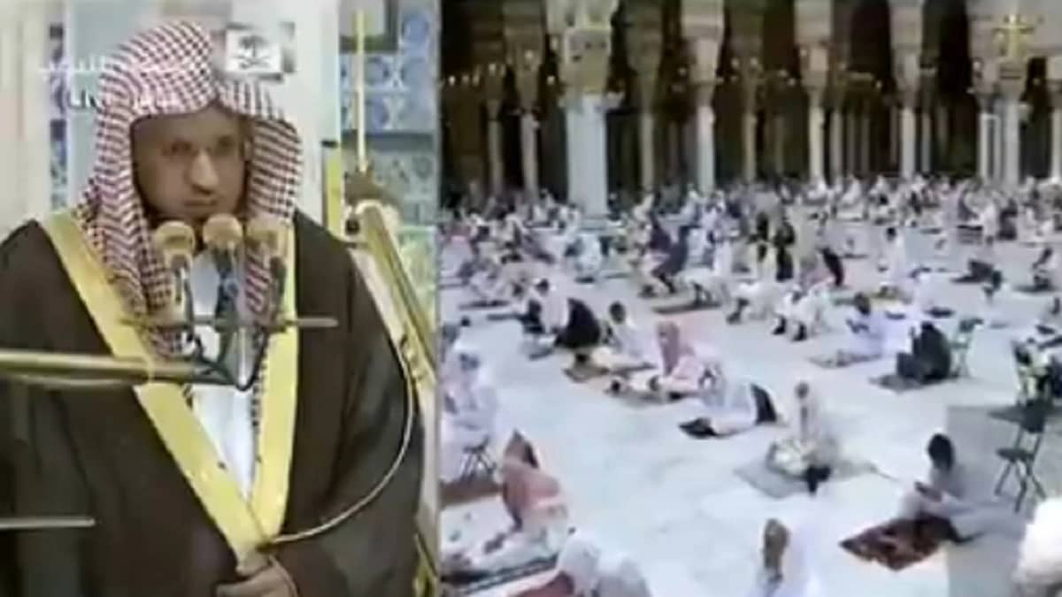 بالفيديو ..دعاء مؤثر لإمام المسجد النبوي في أول صلاة جمعة بعد رفع التعليق