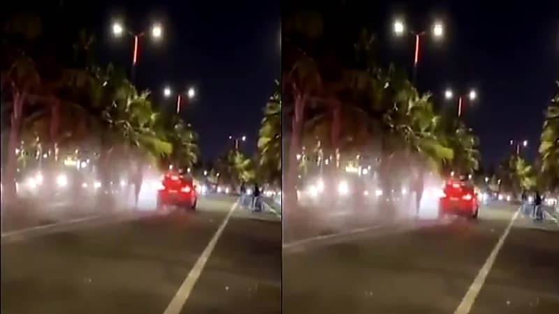 بالفيديو.. فتاة تثير ضجة بكورنيش جدة بعد اقتحامه بسيارتها بسرعة جنونية