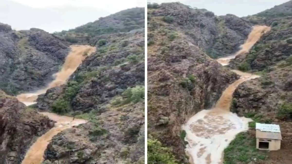 فيديو مذهل لسيول الباحة